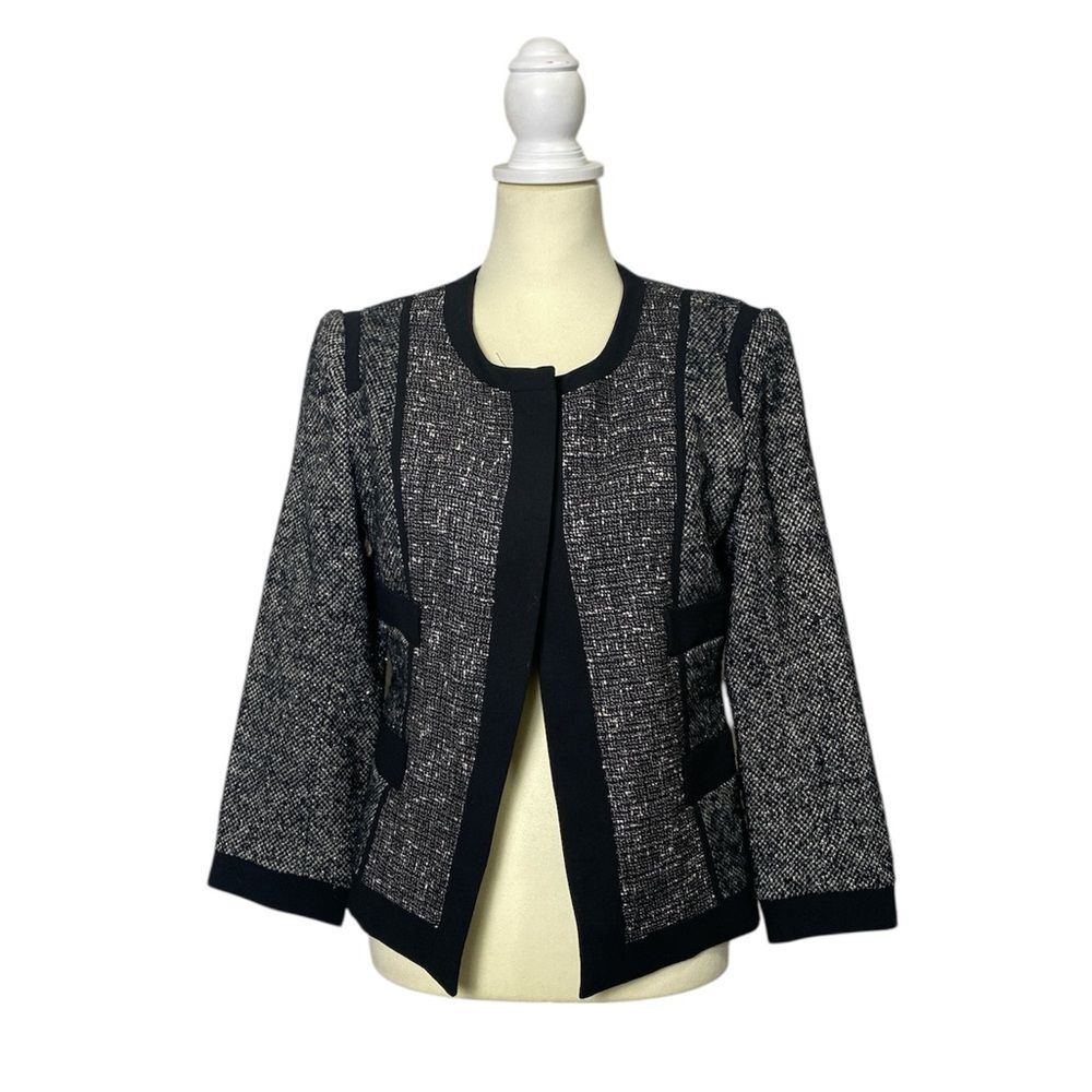 Narcisco Rodriguez for Design Nation Black Tweed Blazer Women's Size Small